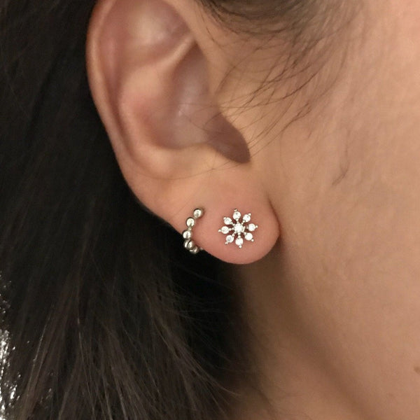 origami jewellery Snowflake Studs