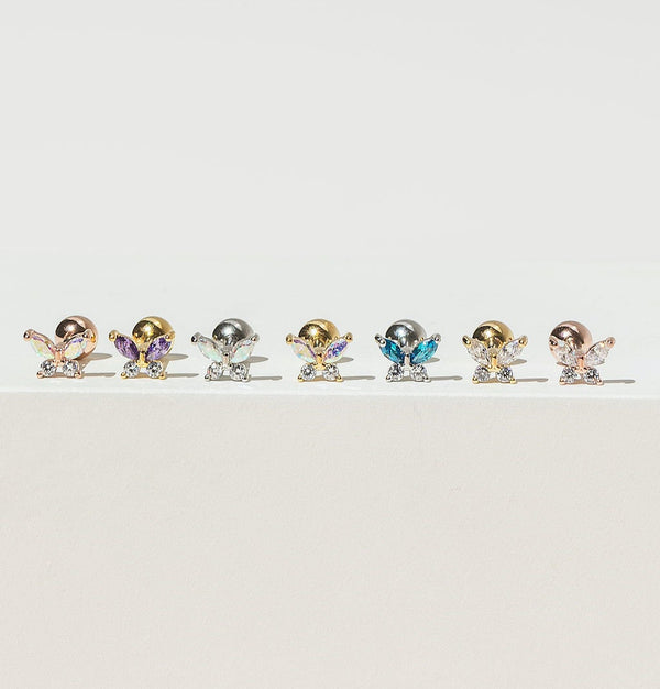 Origami Jewellery Sparkly Butterfly Tragus Earring