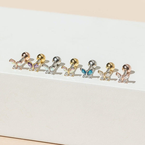 origami jewellery Sparkly Butterfly Tragus Earring