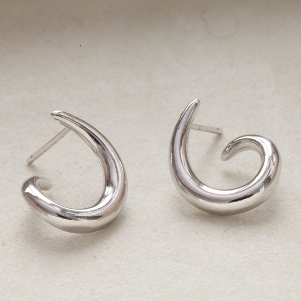 Origami Jewellery Spiral Stud Earrings