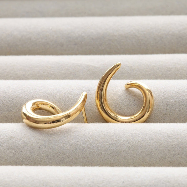 origami jewellery Spiral Stud Earrings