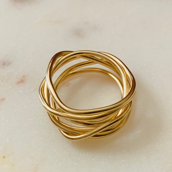 Origami Jewellery Stacked 16g Wire Ring