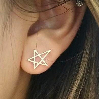 origami jewellery Star Earrings