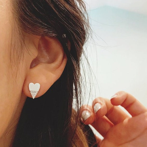 Origami Jewellery Stone Dipped Heart Jewelry Set