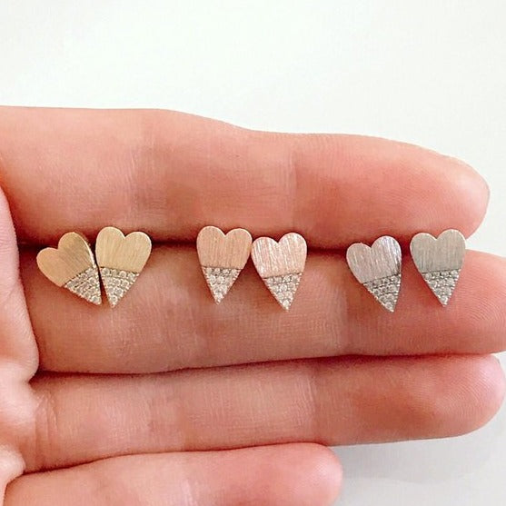 Origami Jewellery Stone Dipped Heart Jewelry Set
