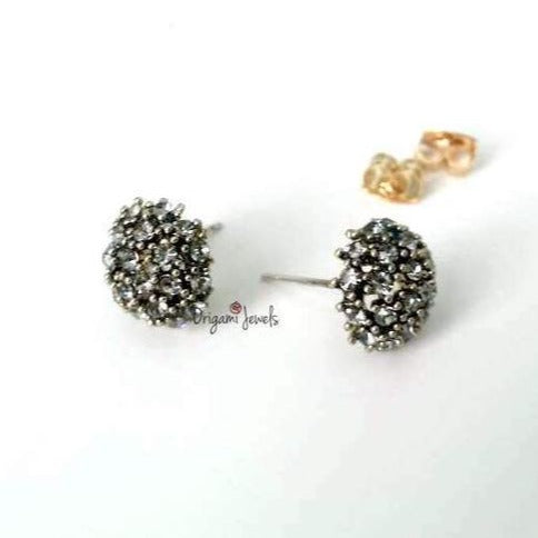 Origami Jewellery Stone Dome Earrings