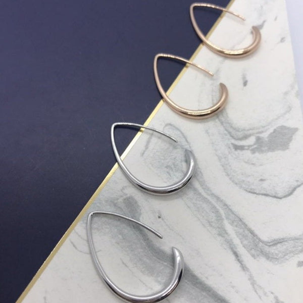 Origami Jewellery Teardrop Hoops