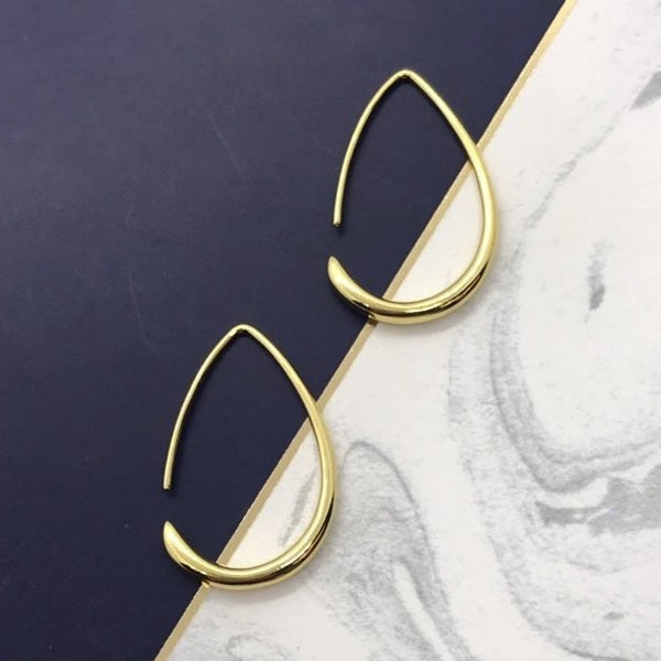 origami jewellery Teardrop Hoops