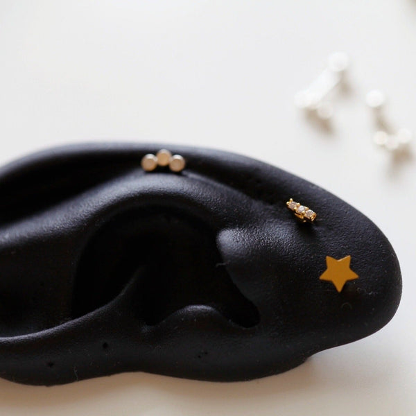 Origami Jewellery Teeny Tiny Pave Bar Earring