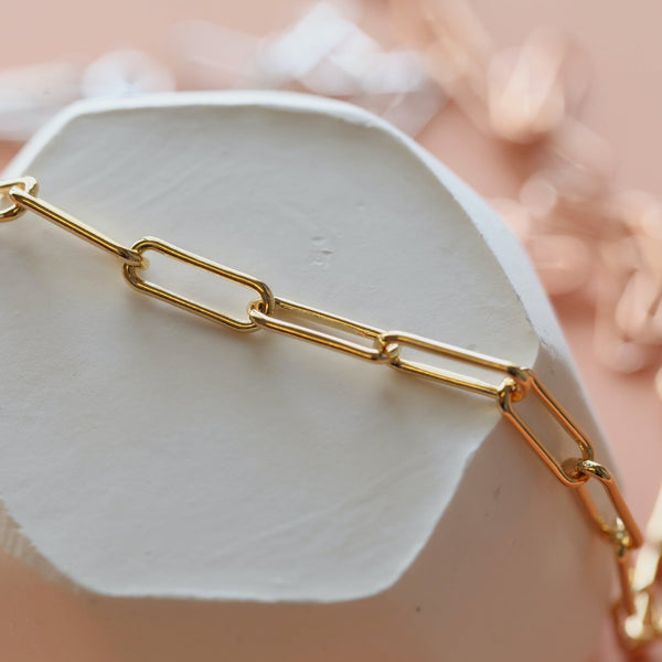 origami jewellery Thick rectangle link bracelet