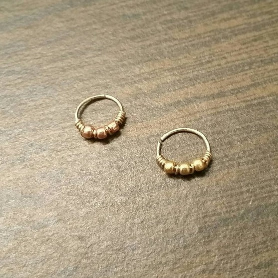 Origami Jewellery Three Beads Hoop