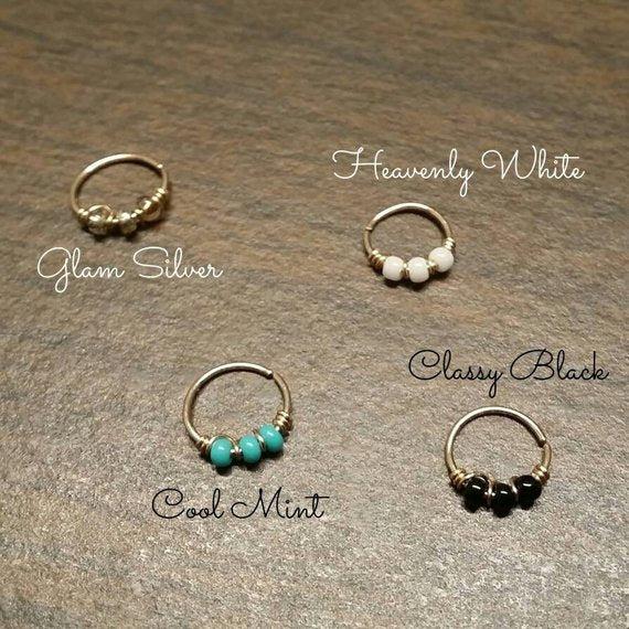 Origami Jewellery Three Beads Hoop