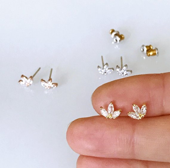 Origami Jewellery Tiara Stud Earring