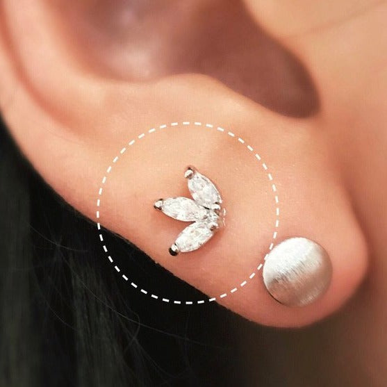 origami jewellery Tiara Stud Earring