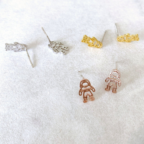 Origami Jewellery Tiny Astronaut Earrings