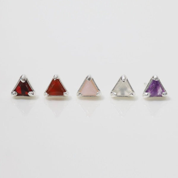origami jewellery Tiny Gemstone Geometric Studs