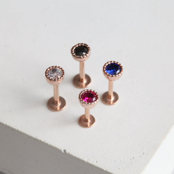 origami jewellery Tiny Rose gold Cartilage Earring