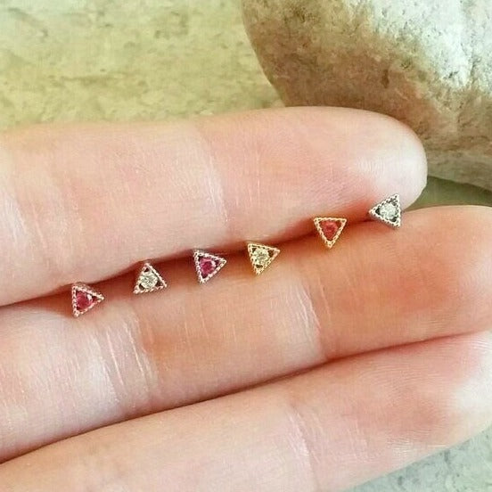 Origami Jewellery Tiny Triangle Earring