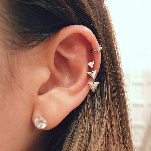 origami jewellery Triangle Dangle Earrings