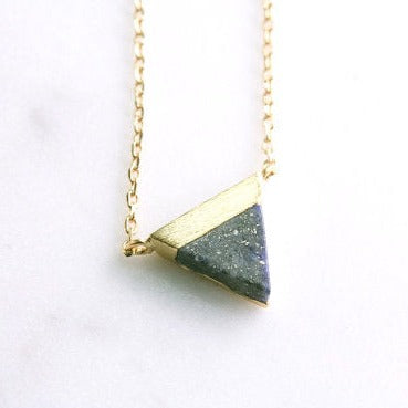 Origami Jewellery Triangle Gemstone Necklace