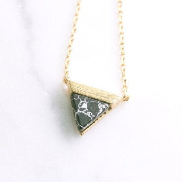 Origami Jewellery Triangle Gemstone Necklace