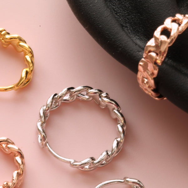 Origami Jewellery Twirl Chain Hoop