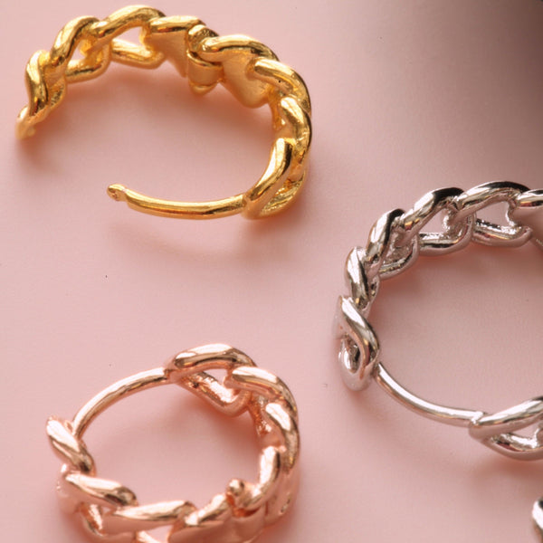 Origami Jewellery Twirl Chain Hoop