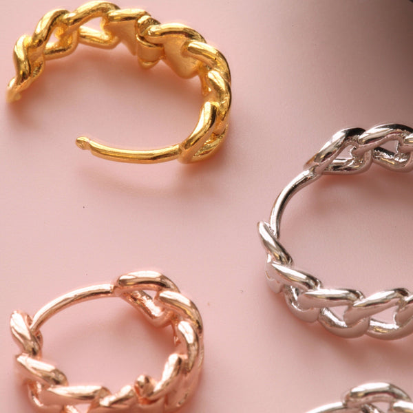 Origami Jewellery Twirl Chain Hoop