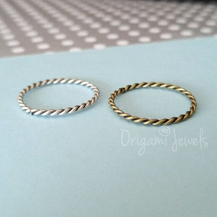 origami jewellery Twisted Wire Midi