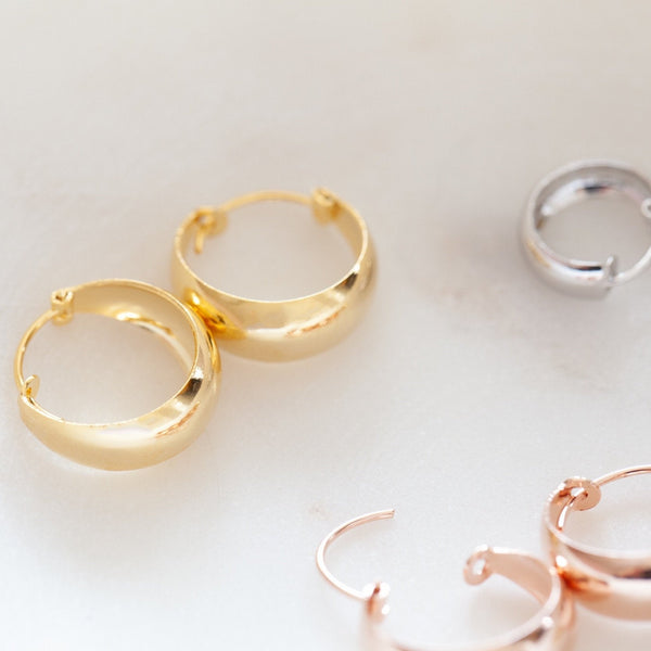 Origami Jewellery Wide Hoop Earrings