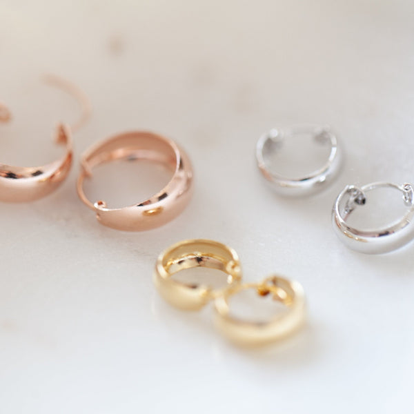 Origami Jewellery Wide Hoop Earrings