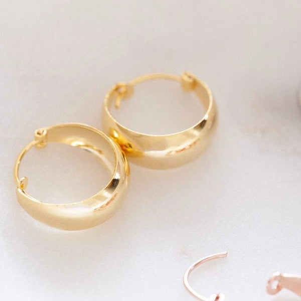 origami jewellery Wide Hoop Earrings