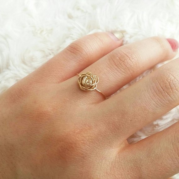 Origami Jewellery Wire Rose Ring