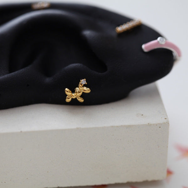 Origami Jewellery Sterling Silver Balloon Dog Studs