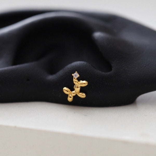 origami jewellery Sterling Silver Balloon Dog Studs