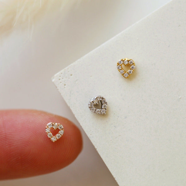 Origami Jewellery Teeny Tiny Heart Cartilage Earring