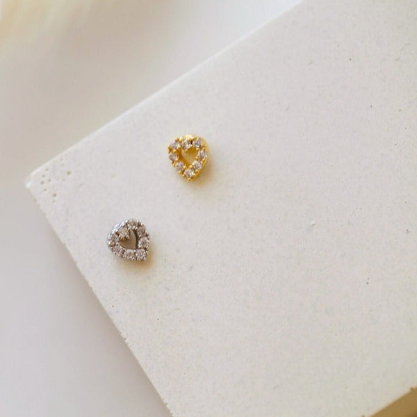 origami jewellery Teeny Tiny Heart Cartilage Earring