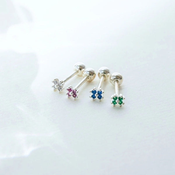 Origami Jewellery Teeny Tiny Sterling Silver Flower Stud