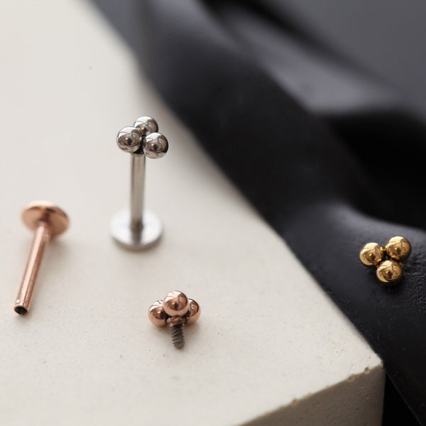 Origami Jewellery Trinity Internally Threaded Labret