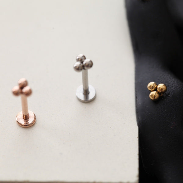 Origami Jewellery Trinity Internally Threaded Labret