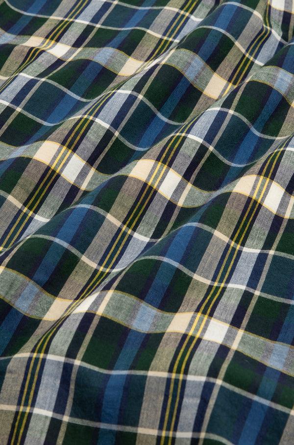 Original Madras Trading Company N°103 Contrasting Parts Button Down Collar Long Sleeve Shirt