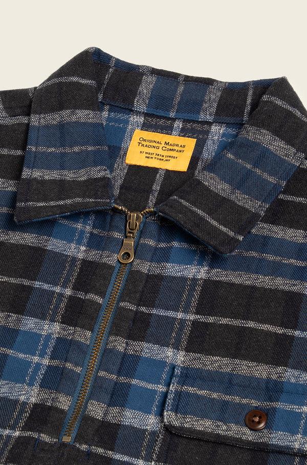 Original Madras Trading Company N°180 Collared Half Zip Long Sleeve