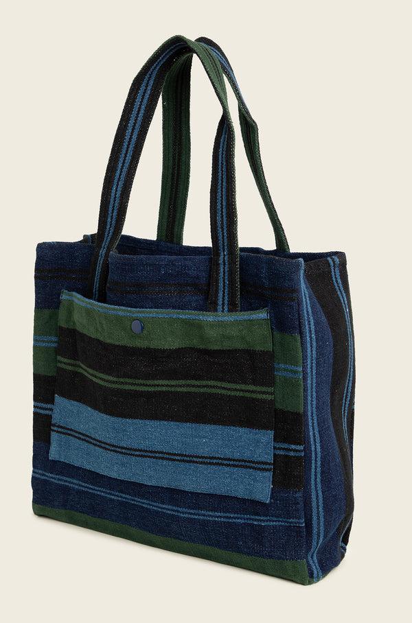 Original Madras Trading Company N°185 Mat Weave Open Top Tote Bag