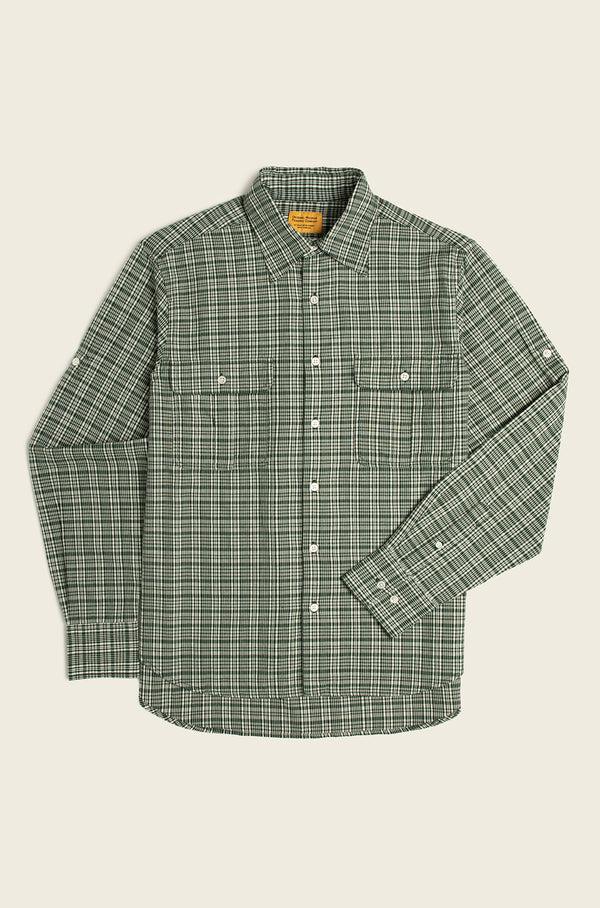 original madras trading company N°216 David Coggins x OMTC Fly Fishing Twin Stitched Collared Long Sleeve Shirt
