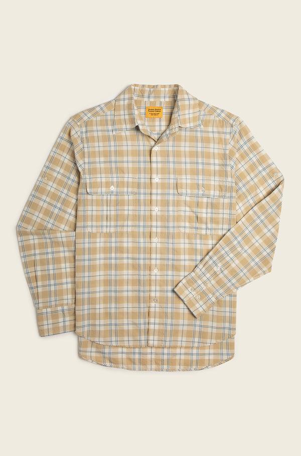 original madras trading company N°216 David Coggins x OMTC Fly Fishing Twin Stitched Collared Long Sleeve Shirt