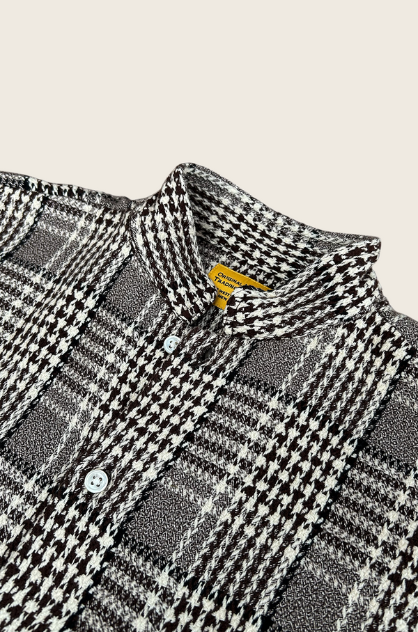 Original Madras Trading Company N°233 OMTC X Josh Peskowitz Straight Collar Long Sleeve Shirt Welted Pocket Shirt Jacket