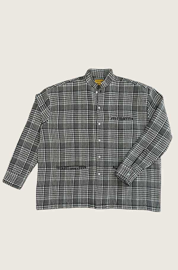 original madras trading company N°233 OMTC x Josh Peskowitz Straight Collar Long Sleeve Shirt Welted Pocket Shirt Jacket