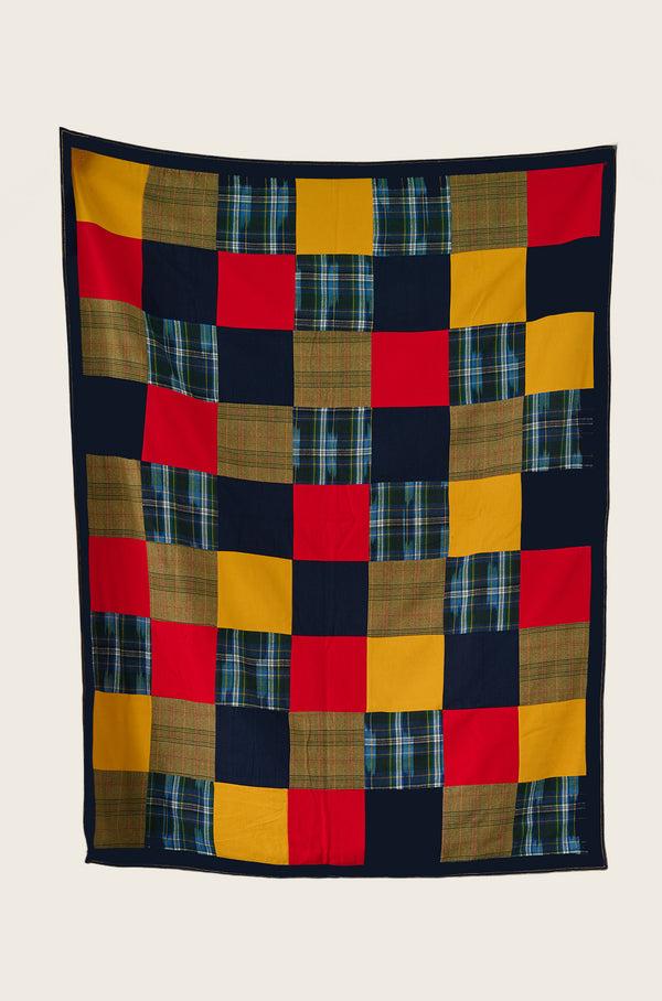 Original Madras Trading Company N°95 Handmade Bordered Patchwork Quilt