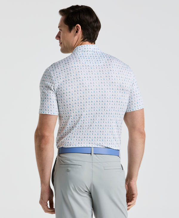 Original Penguin 19th Hole Windowpane Print Golf Polo