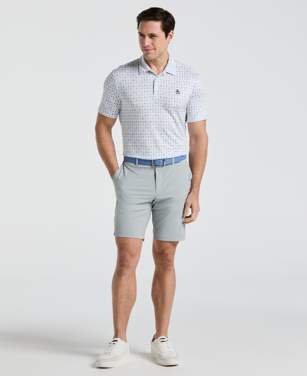 Original Penguin 19th Hole Windowpane Print Golf Polo